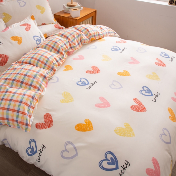 91家纺网 家纺一手货源 找家纺 乐居坊2021新款芦荟棉四件套心动时刻