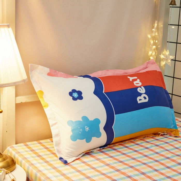 91家纺网 家纺一手货源 找家纺 乐居坊 2021芦荟棉花型宿舍床彩虹Q Q熊