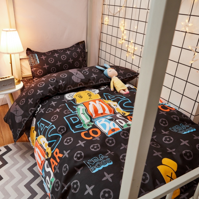 91家纺网 家纺一手货源 找家纺 乐居坊 2021芦荟棉花型宿舍床潮牌熊