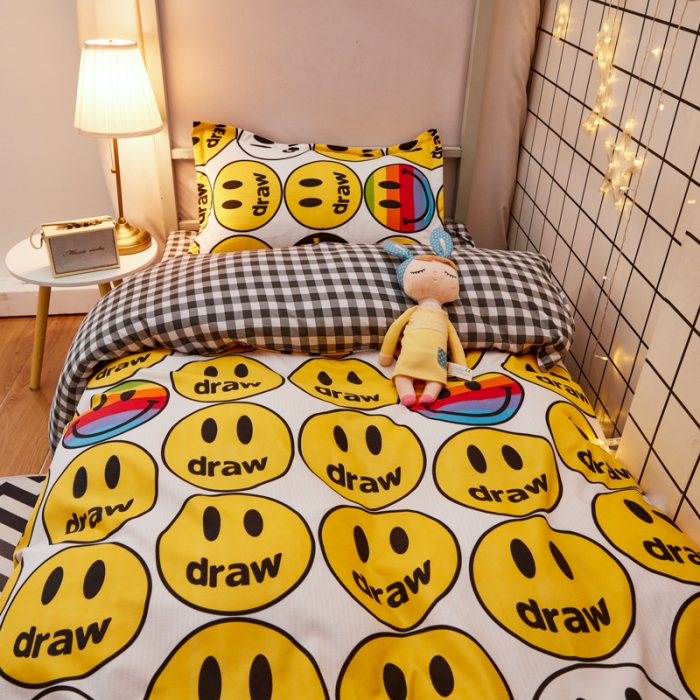 91家纺网 家纺一手货源 找家纺 乐居坊 2021芦荟棉花型宿舍床笑脸