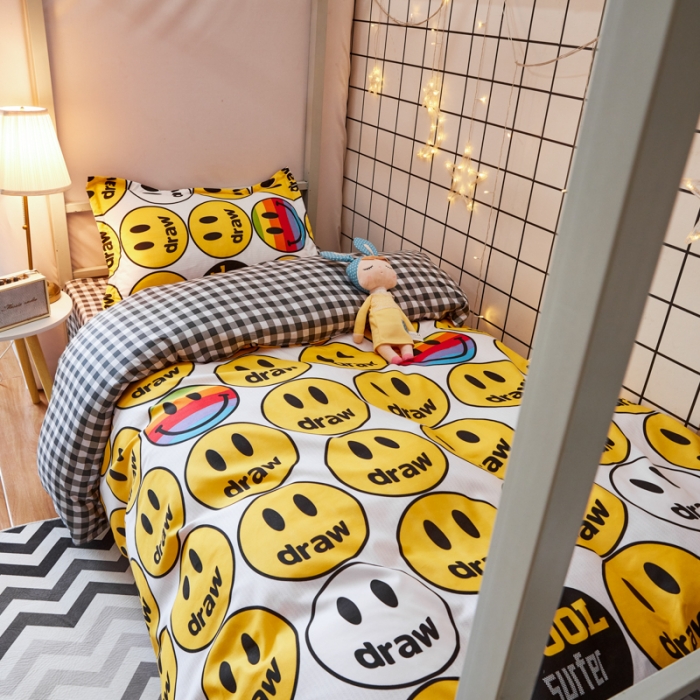 91家纺网 家纺一手货源 找家纺 乐居坊 2021芦荟棉花型宿舍床笑脸