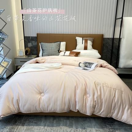 91家纺网 家纺一手货源 找家纺 芯氧 2021新款山茶花系列被芯 玉色