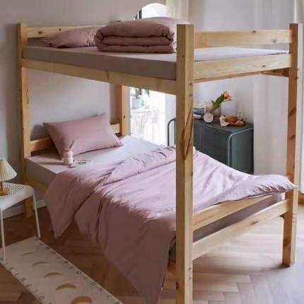 91家纺网 家纺一手货源 找家纺 总酒店酒店新款全棉纯色水洗棉学生四件套 