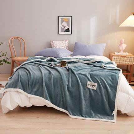 坦客毯业 2023年新款纯色牛奶绒毛毯沙发盖毯午睡毯子橄榄绿