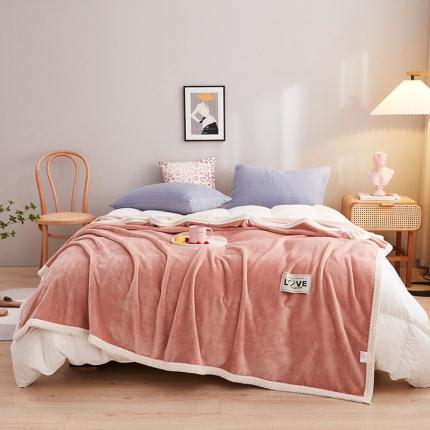 坦客毯业 2023年新款纯色牛奶绒毛毯沙发盖毯午睡毯子 卡其