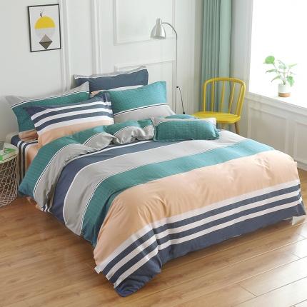 91家纺网 家纺一手货源 找家纺 雨萝家纺 2022新款纯棉四件套全棉学生宿舍三件套 曼城时光