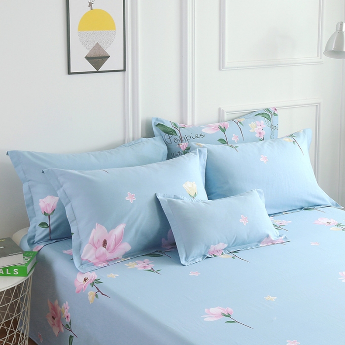 91家纺网 家纺一手货源 找家纺 雨萝家纺 2022新款纯棉四件套全棉学生宿舍三件套 伊恋