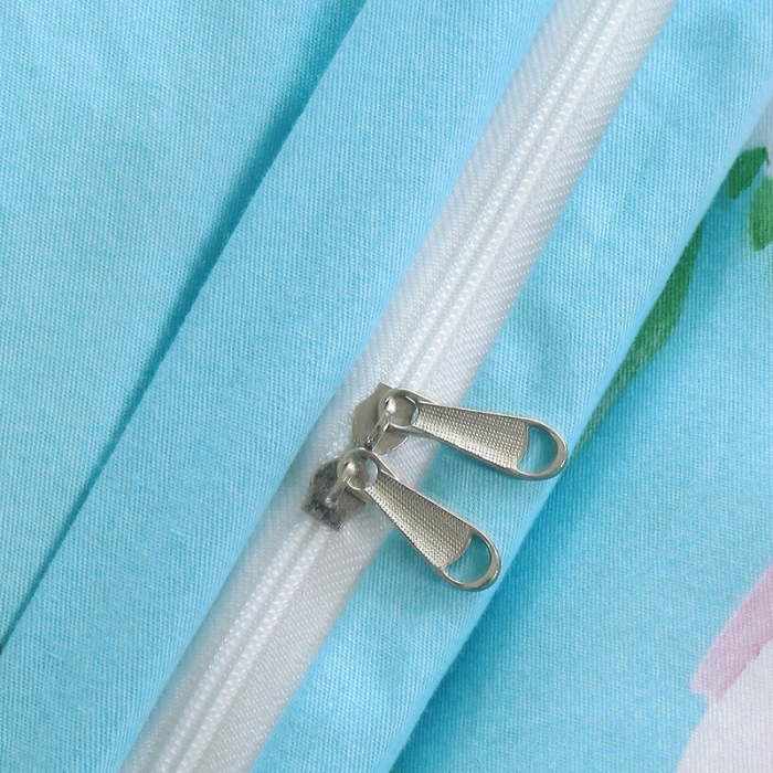 91家纺网 家纺一手货源 找家纺 雨萝家纺 2022新款纯棉被套全棉被罩 花韵清香-蓝