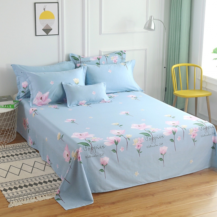 91家纺网 家纺一手货源 找家纺 雨萝家纺 2022新款纯棉床单全棉被单 伊恋