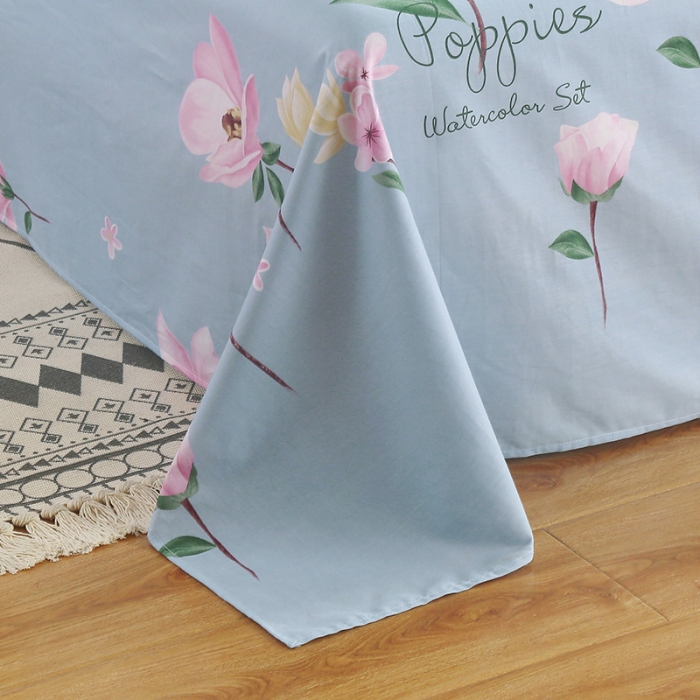 91家纺网 家纺一手货源 找家纺 雨萝家纺 2022新款纯棉床单全棉被单 伊恋