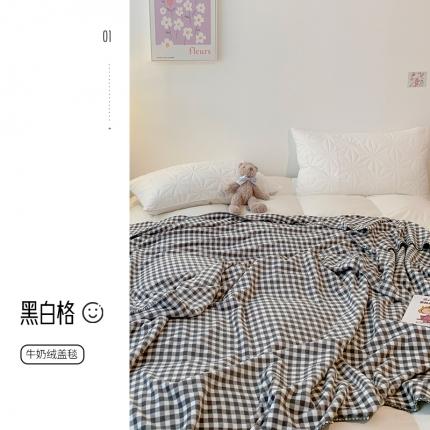 91家纺网 家纺一手货源 找家纺 （总）澳萝拉2021新款小清新牛奶绒双层盖毯毛毯法莱绒雪花绒