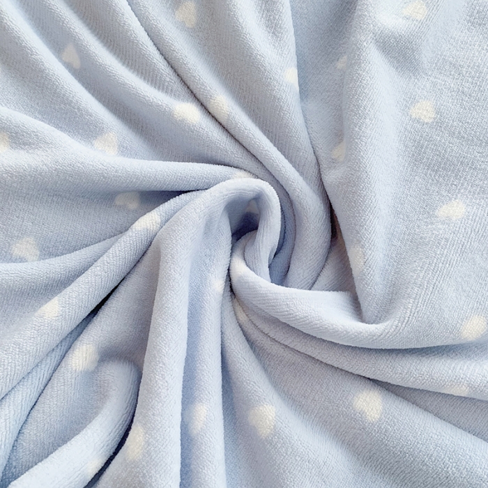 91家纺网 家纺一手货源 找家纺 澳萝拉新款小清新牛奶绒双层盖毯毛毯法莱绒雪花绒ins蓝小爱心