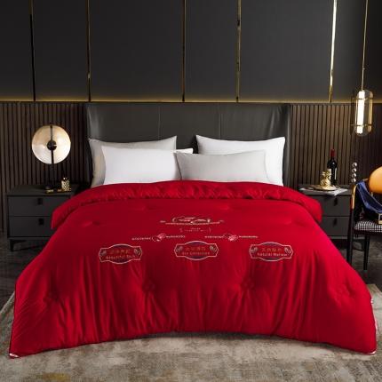 91家纺网 家纺一手货源 找家纺 心悦家纺 2021新款小仙枣暖芯被 小仙枣-红色