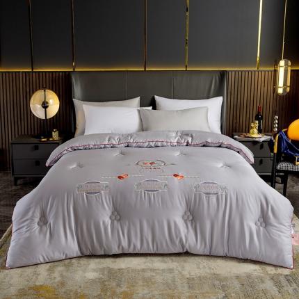 91家纺网 家纺一手货源 找家纺 心悦家纺 2021新款小仙枣暖芯被 小仙枣-灰色