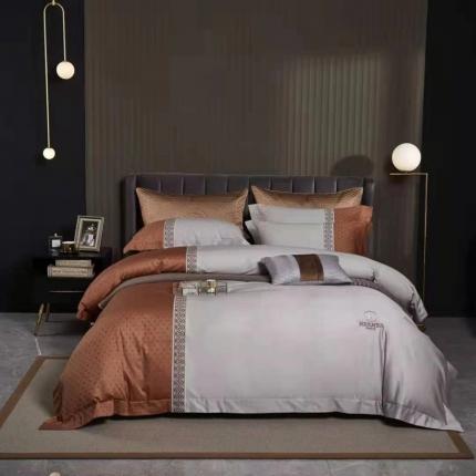 91家纺网 家纺一手货源 找家纺 （总）玖玖爱家纺 2021新款140支长绒棉工艺提花四件套