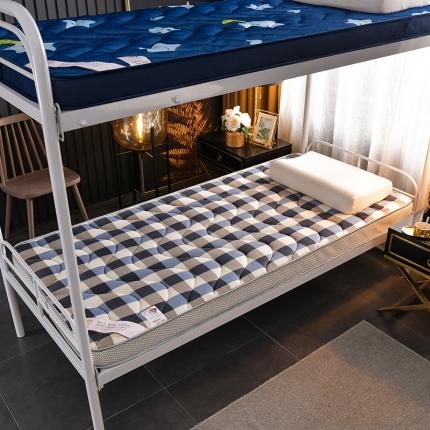 亿丁点床垫 2021新款法莱绒针织立体床垫法莱绒方格小床