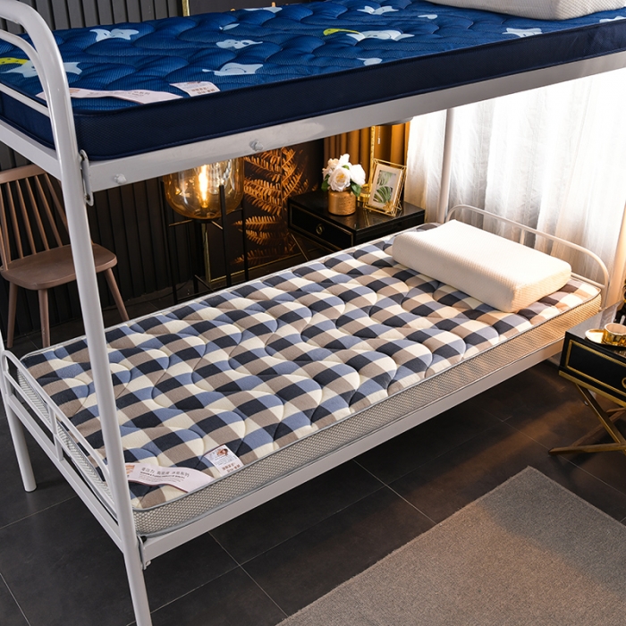 91家纺网 家纺一手货源 找家纺 亿丁点床垫 2021新款法莱绒针织立体床垫法莱绒方格小床