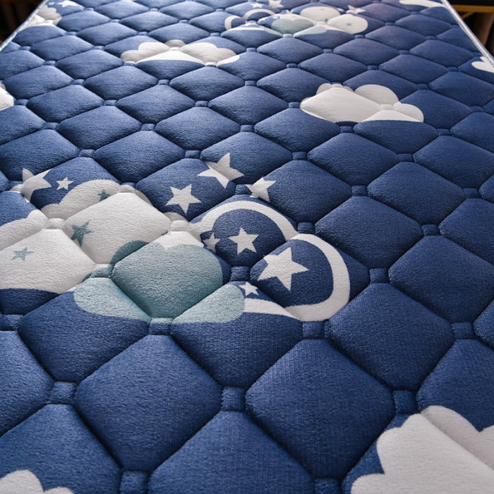 91家纺网 家纺一手货源 找家纺 亿丁点床垫 2021新款法莱绒针织立体床垫法莱绒云朵小床