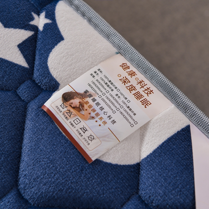 91家纺网 家纺一手货源 找家纺 亿丁点床垫 2021新款法莱绒针织立体床垫法莱绒云朵小床