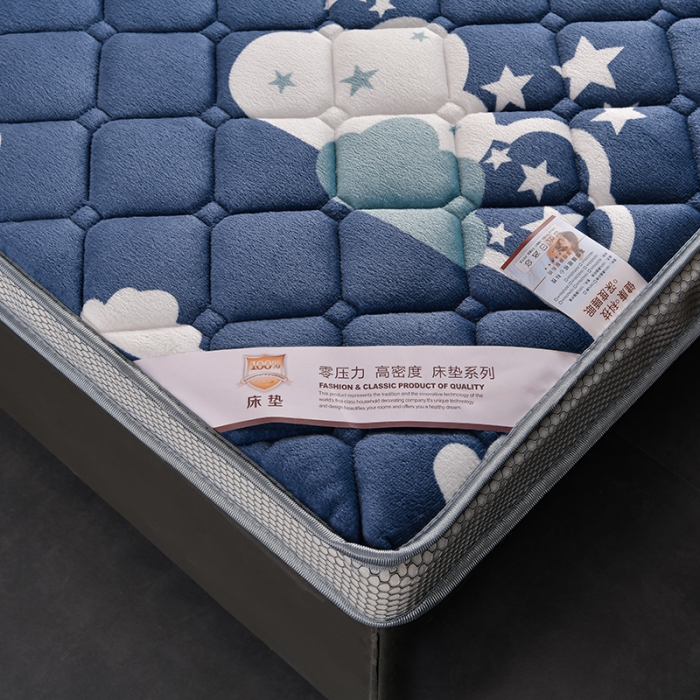 91家纺网 家纺一手货源 找家纺 亿丁点床垫 2021新款法莱绒针织立体床垫法莱绒云朵