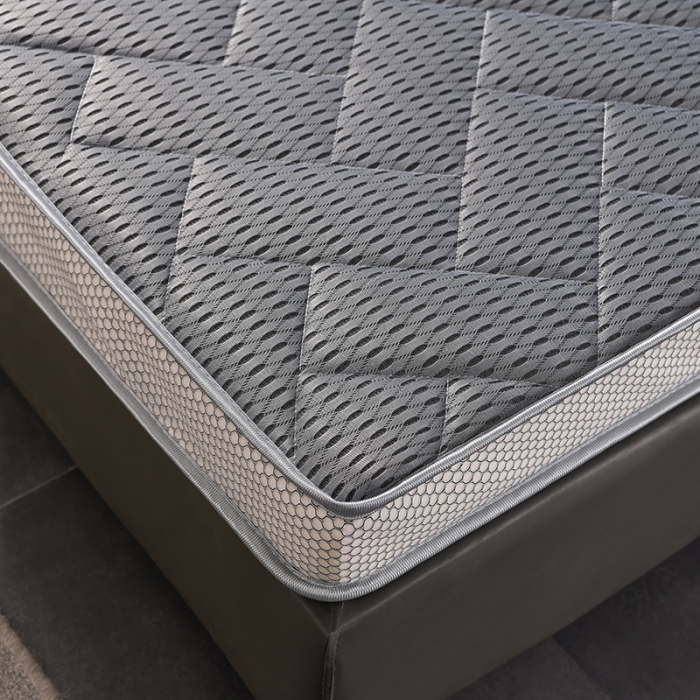 91家纺网 家纺一手货源 找家纺 亿丁点床垫 2021新款法莱绒针织立体床垫立体4D灰