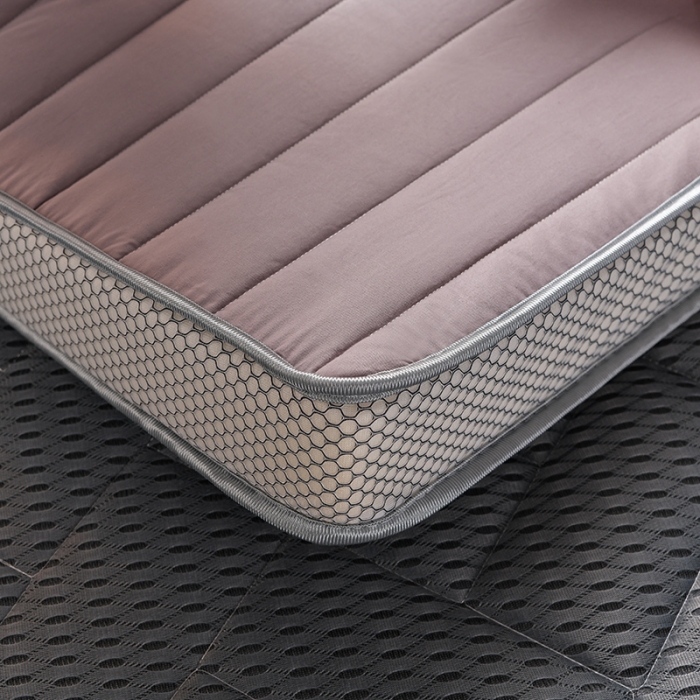 91家纺网 家纺一手货源 找家纺 亿丁点床垫 2021新款法莱绒针织立体床垫立体4D灰