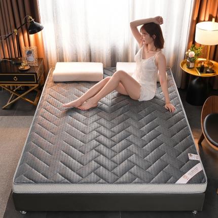亿丁点床垫 2021新款法莱绒针织立体床垫立体4D灰