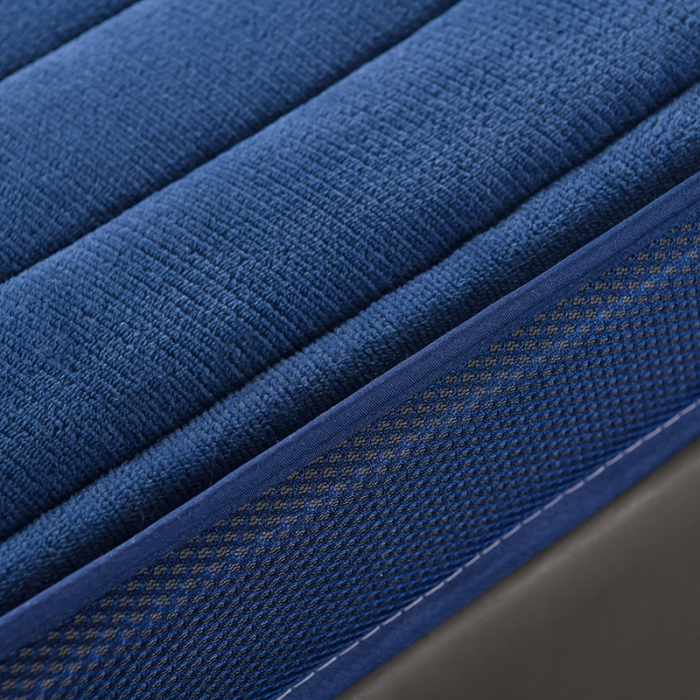 91家纺网 家纺一手货源 找家纺 亿丁点床垫 2021新款法莱绒针织立体床垫法莱绒宝蓝