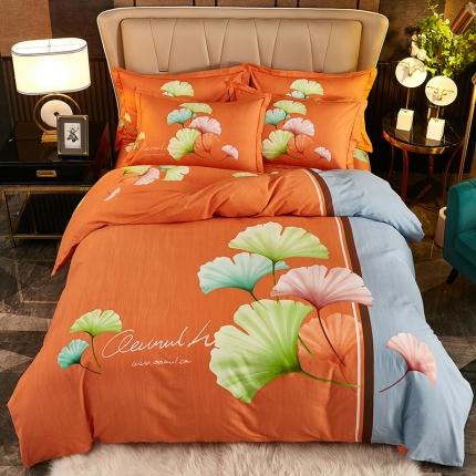 91家纺网 家纺一手货源 找家纺 （总1）雲归梦2021全棉大版生态磨毛四件套花卉花型第1批