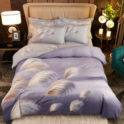 91家纺网 家纺一手货源 找家纺 （总1）雲归梦2021全棉大版生态磨毛四件套花卉花型第1批