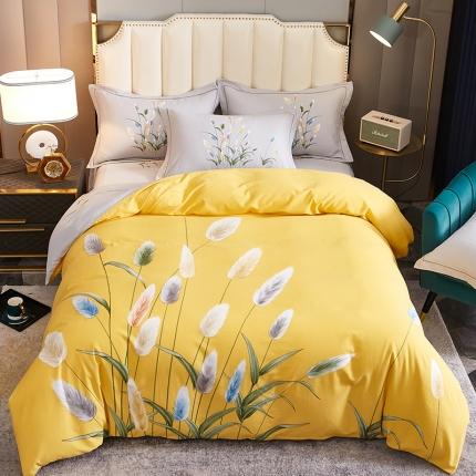 91家纺网 家纺一手货源 找家纺 （总1）雲归梦2021全棉大版生态磨毛四件套花卉花型第1批