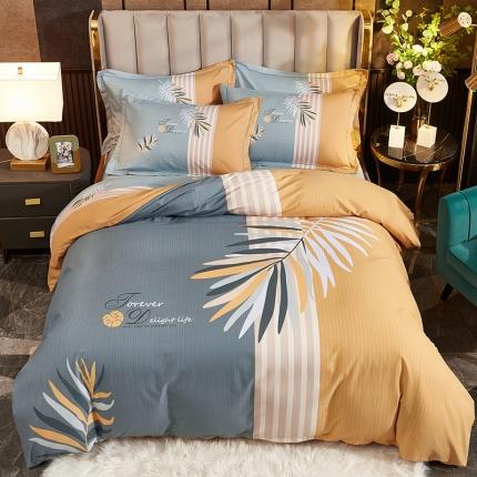 91家纺网 家纺一手货源 找家纺 （总1）雲归梦2021全棉大版生态磨毛四件套花卉花型第1批