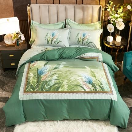 91家纺网 家纺一手货源 找家纺 （总1）雲归梦2021全棉大版生态磨毛四件套花卉花型第1批