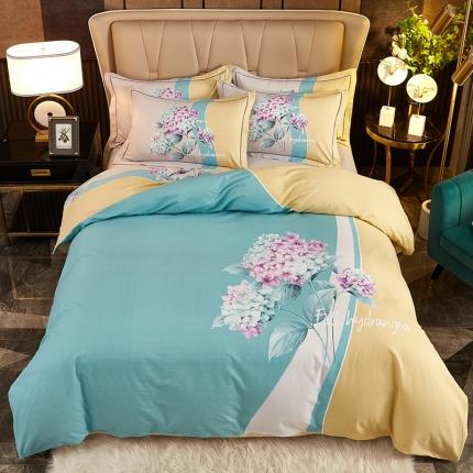 91家纺网 家纺一手货源 找家纺 （总1）雲归梦2021全棉大版生态磨毛四件套花卉花型第1批