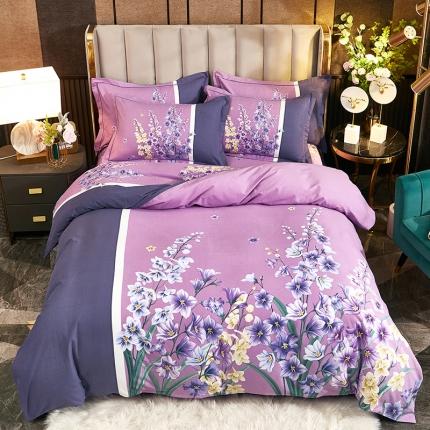 91家纺网 家纺一手货源 找家纺 （总2）雲归梦2021全棉大版生态磨毛四件套花卉花型第1批