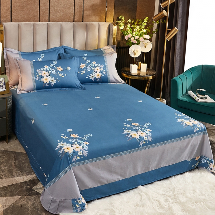 91家纺网 家纺一手货源 找家纺 （总2）雲归梦2021全棉大版生态磨毛四件套花卉花型第1批