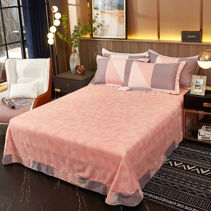 91家纺网 家纺一手货源 找家纺 雲归梦2021全棉大版生态磨毛四件套格条花型第1批 布莱格