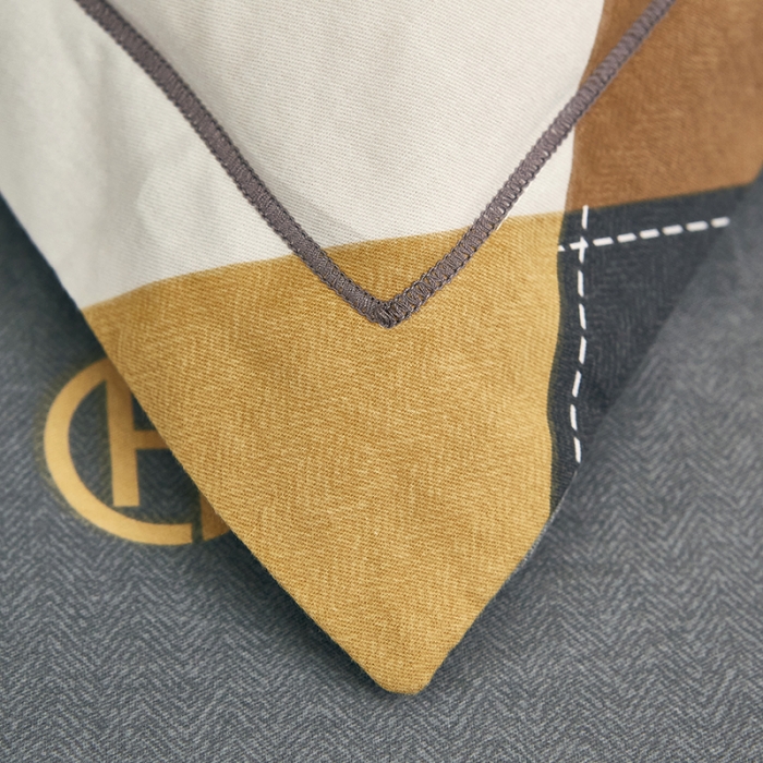 91家纺网 家纺一手货源 找家纺 雲归梦2021全棉大版生态磨毛四件套格条花型第1批 格丽咖