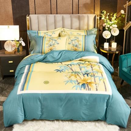 雲归梦2021全棉大版生态磨毛四件套花卉花型第1批 爱情叶绿