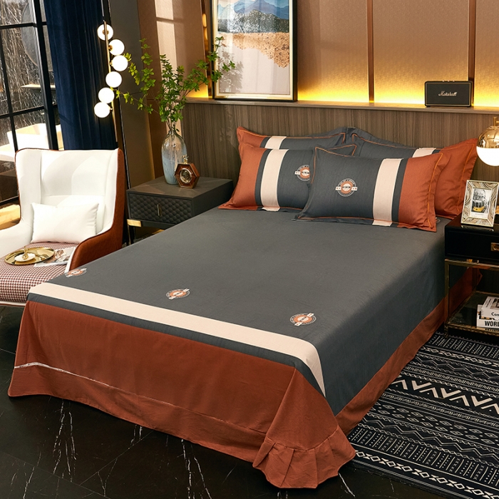 91家纺网 家纺一手货源 找家纺 雲归梦2021全棉大版生态磨毛四件套格条花型第1批 简希