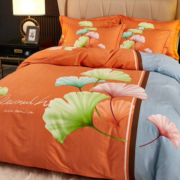 91家纺网 家纺一手货源 找家纺 雲归梦2021全棉大版生态磨毛四件套花卉花型第1批 半梦芷烟