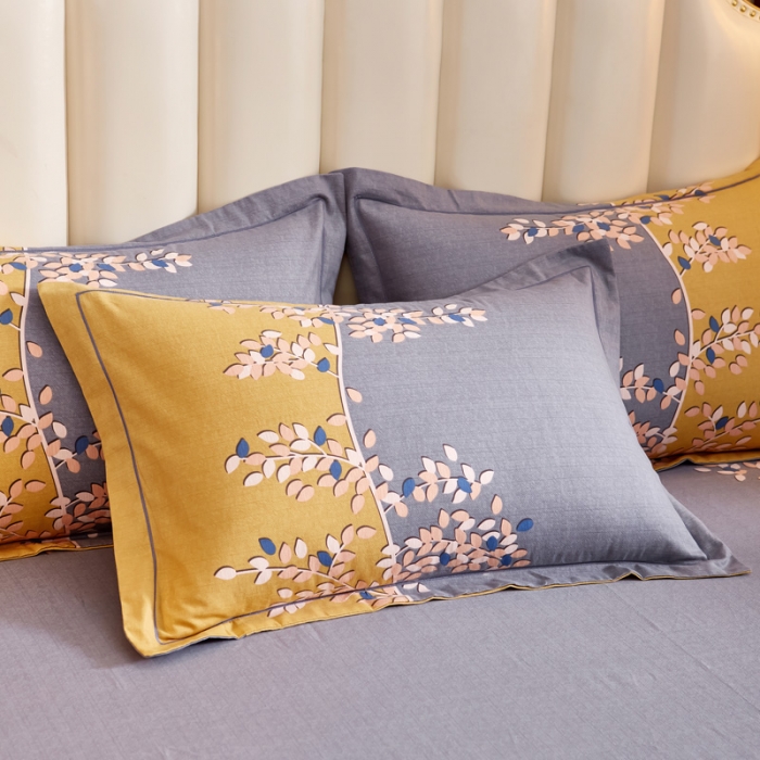 91家纺网 家纺一手货源 找家纺 雲归梦2021全棉大版生态磨毛四件套花卉花型第1批 碧影