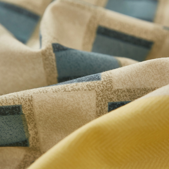 91家纺网 家纺一手货源 找家纺 雲归梦2021全棉大版生态磨毛四件套格条花型第1批 卡特轮兰