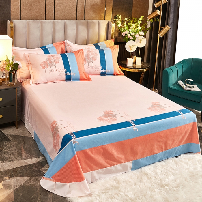 91家纺网 家纺一手货源 找家纺 雲归梦2021全棉大版生态磨毛四件套花卉花型第1批 布鲁斯