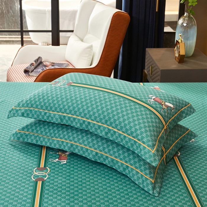 91家纺网 家纺一手货源 找家纺 雲归梦2021全棉大版生态磨毛四件套格条花型第1批 蒙利斯