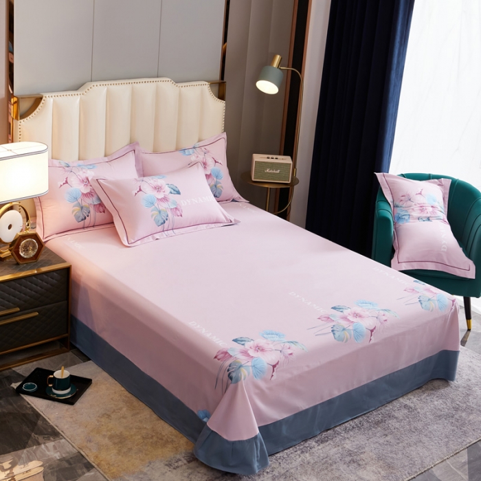 91家纺网 家纺一手货源 找家纺 雲归梦2021全棉大版生态磨毛四件套花卉花型第1批 晨风漫语