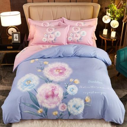 91家纺网 家纺一手货源 找家纺 雲归梦2021全棉大版生态磨毛四件套花卉花型第1批 黛茜尼兰