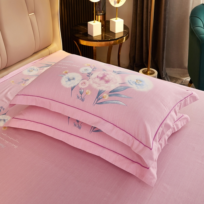 91家纺网 家纺一手货源 找家纺 雲归梦2021全棉大版生态磨毛四件套花卉花型第1批 黛茜尼兰