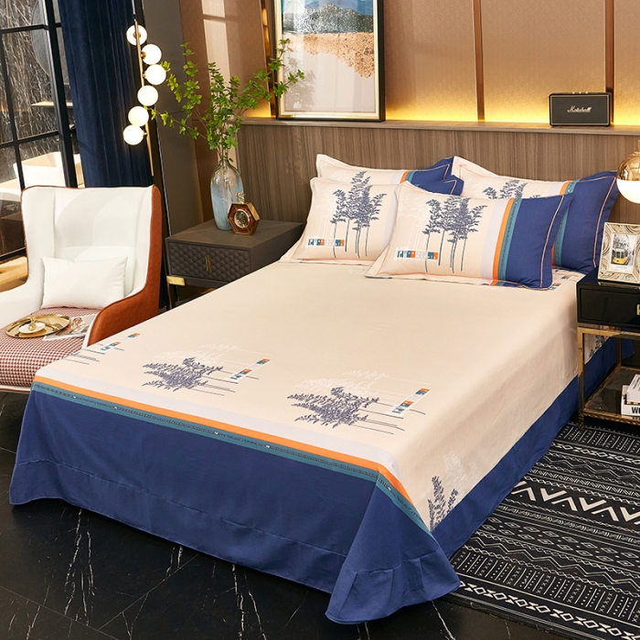 91家纺网 家纺一手货源 找家纺 雲归梦2021全棉大版生态磨毛四件套格条花型第1批 琼林玉树