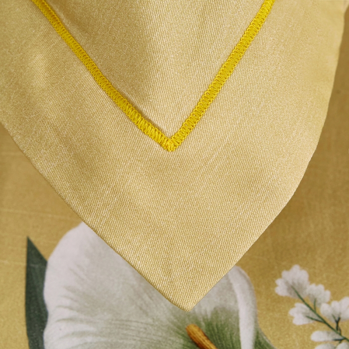 91家纺网 家纺一手货源 找家纺 雲归梦2021全棉大版生态磨毛四件套花卉花型第1批叠翠流金兰